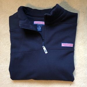 Vinyard Vines Navy Quarter Zip Sweater Jacket